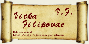 Vitka Filipovac vizit kartica